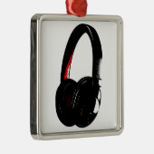 Hoofdtelefoon Pop Art Head Phone Metalen Ornament (Rechts)