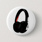 Hoofdtelefoon Pop Art Head Phone Ronde Button 5,7 Cm (Voorkant)