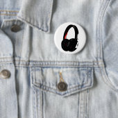 Hoofdtelefoon Pop Art Head Phone Ronde Button 5,7 Cm (In situ)
