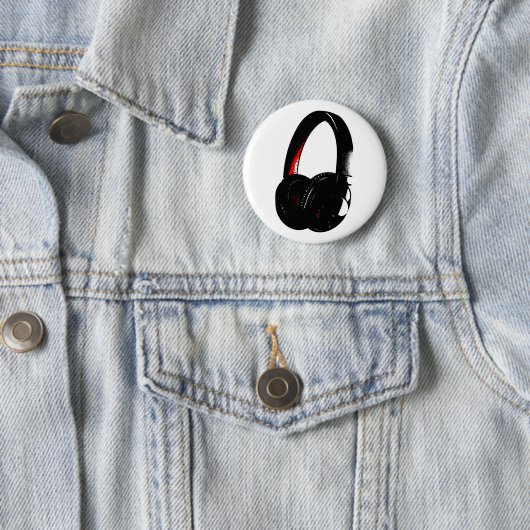 Hoofdtelefoon Pop Art Head Phone Ronde Button 5,7 Cm (In situ)