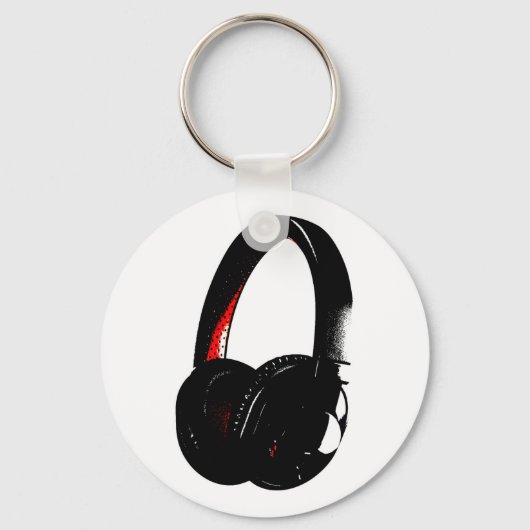 Hoofdtelefoon Pop Art Head Phone Sleutelhanger (Voorkant)