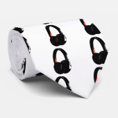 Hoofdtelefoon Pop Art Head Phone Stropdas (Opgerold)