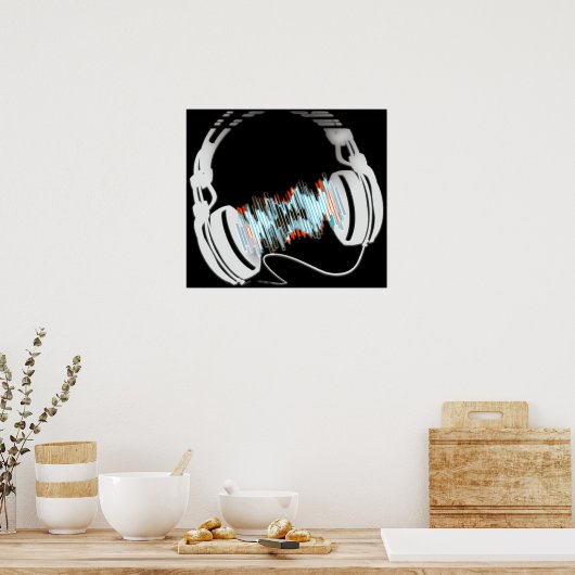 Hoofdtelefoon Poster (Keuken)