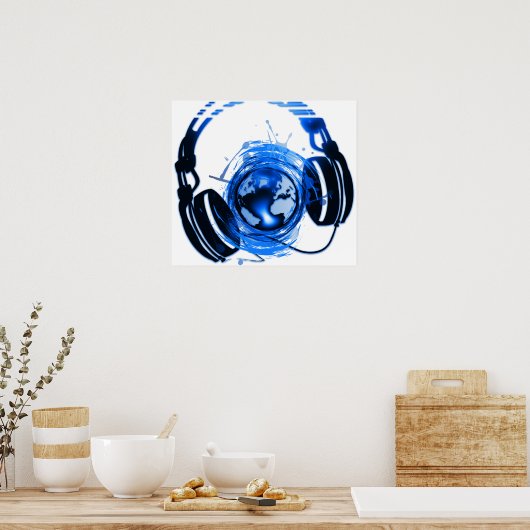 Hoofdtelefoon Poster (Keuken)