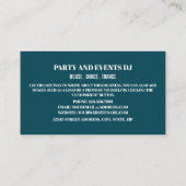 Hoofdtelefoon, Professioneel DJ-Visitekaartje Visitekaartje (Achterkant)