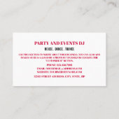 Hoofdtelefoon, Professioneel DJ-Visitekaartje Visitekaartje (Achterkant)