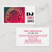 Hoofdtelefoon, Professioneel DJ-Visitekaartje Visitekaartje (Voorkant / Achterkant)