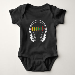 Hoofdtelefoon Reggae Music Lover Rastafari Jamaica Romper