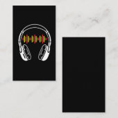 Hoofdtelefoon Reggae Music Lover Rastafari Jamaica Visitekaartje (Voorkant / Achterkant)