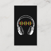 Hoofdtelefoon Reggae Music Lover Rastafari Jamaica Visitekaartje (Voorkant)