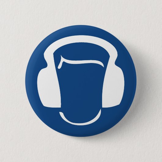 Hoofdtelefoon Ronde Button 5,7 Cm (Voorkant)