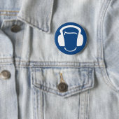 Hoofdtelefoon Ronde Button 5,7 Cm (In situ)