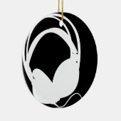 Hoofdtelefoon Silhouette Ornament (Rechts)