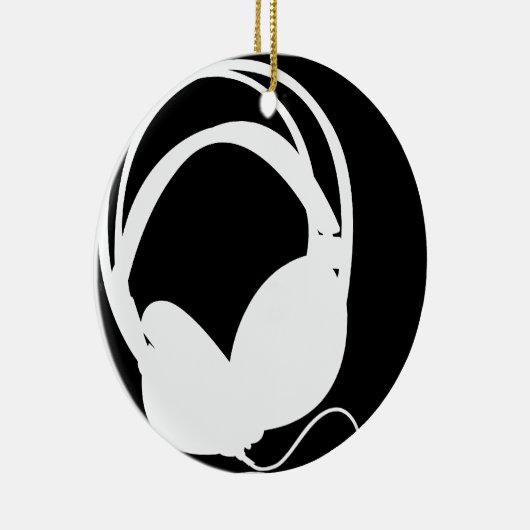 Hoofdtelefoon Silhouette Ornament (Rechts)