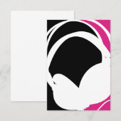 Hoofdtelefoon Silhouette RSVP-kaart RSVP Kaartje (Voorkant / Achterkant)