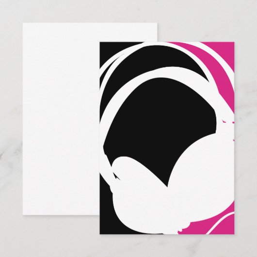 Hoofdtelefoon Silhouette RSVP-kaart RSVP Kaartje (Voorkant / Achterkant)