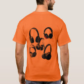 Hoofdtelefoon Silhouetten Pop Art T-shirt (Achterkant)