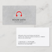 Hoofdtelefoon Sound Engineer Producer Visitekaartje (Voorkant / Achterkant)