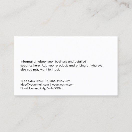 Hoofdtelefoon Sound Engineer Producer Visitekaartje (Achterkant)