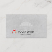 Hoofdtelefoon Sound Engineer Producer Visitekaartje (Voorkant)