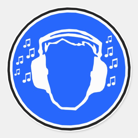 Hoofdtelefoon sticker (Voorkant)