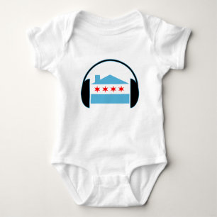 Hoofdtelefoon van Chicago House Flag Romper