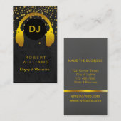 Hoofdtelefoon van de Leraar van de Muziek van de Visitekaartje (Voorkant / Achterkant)