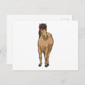 Hoofdtelefoon voor paardenmuziek briefkaart (Voorkant / Achterkant)