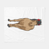 Hoofdtelefoon voor paardenmuziek fleece deken (Voorkant (Horizontaal))