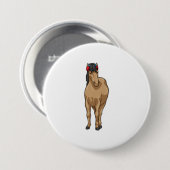 Hoofdtelefoon voor paardenmuziek ronde button 7,6 cm (Voorkant /achterkant)