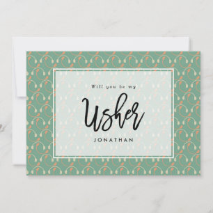 hoofdtelefoon zal jij mijn usher voorstel kaartje  bedankkaart