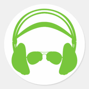 Hoofdtelefoon & zonnebril Sticker