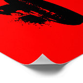 Hoofdtelefoon Zwarte Stencil Grafisch Poster Onder (Hoek)