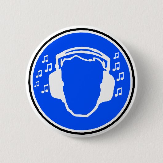 Hoofdtelefoonbadge Ronde Button 5,7 Cm (Voorkant)