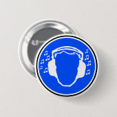 Hoofdtelefoonbadge Ronde Button 5,7 Cm (Voorkant /achterkant)