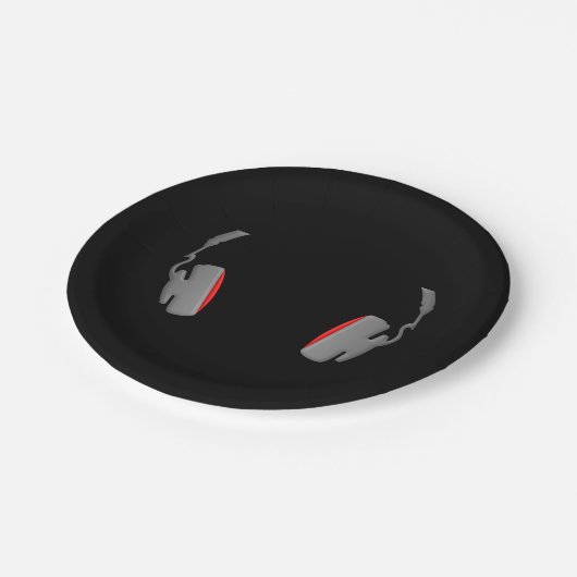 Hoofdtelefooncel Eenvoudig en Classy Papieren Bordje (Gekanteld)