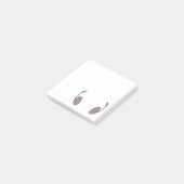 Hoofdtelefooncel Eenvoudig en Classy Post-it® Notes (Schuin)