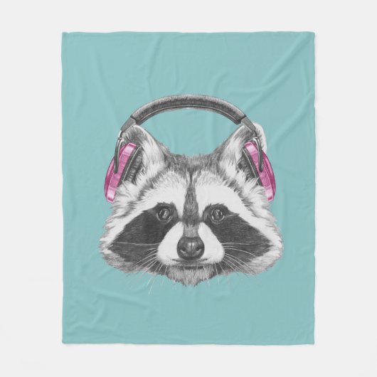 Hoofdtelefooncel Fleece Deken (Voorkant)