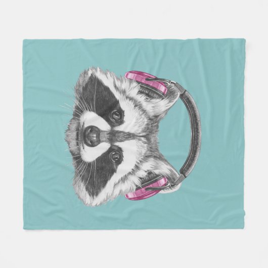 Hoofdtelefooncel Fleece Deken (Voorkant (Horizontaal))