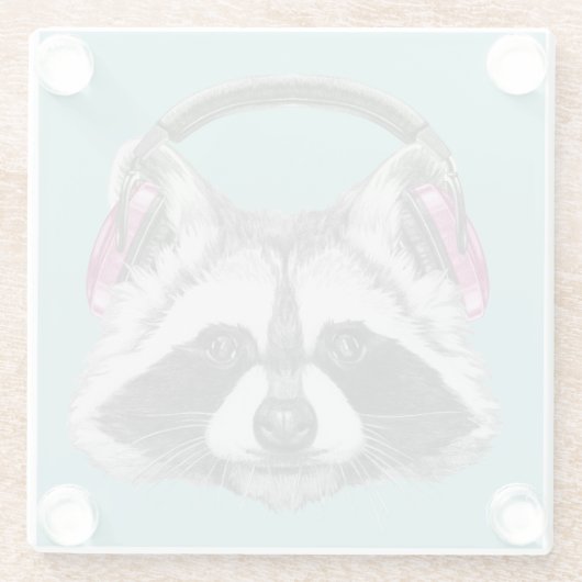 Hoofdtelefooncel Glazen Onderzetter (Achterkant)