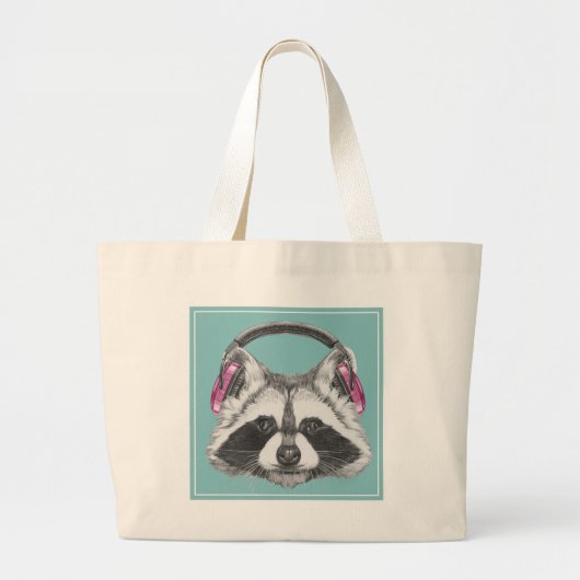 Hoofdtelefooncel Grote Tote Bag (Voorkant)