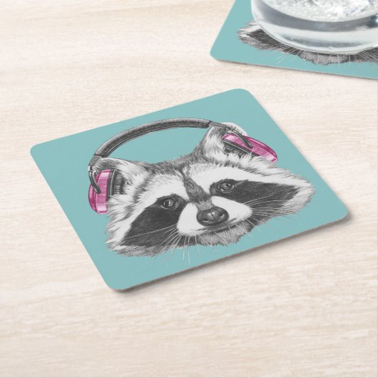 Hoofdtelefooncel Kartonnen Onderzetters (Schuin)