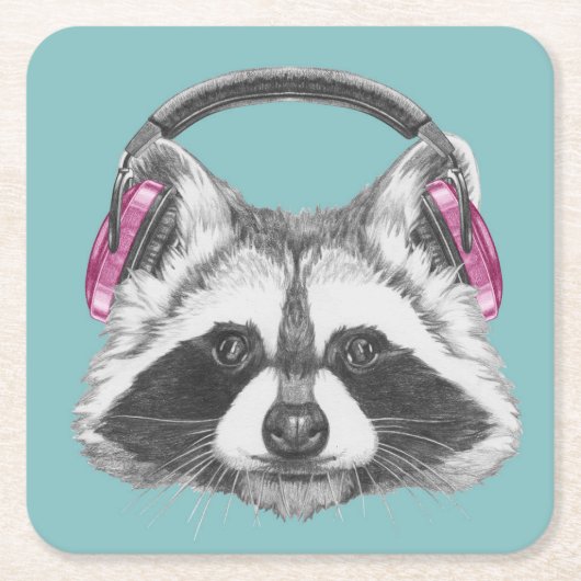 Hoofdtelefooncel Kartonnen Onderzetters (Voorkant)