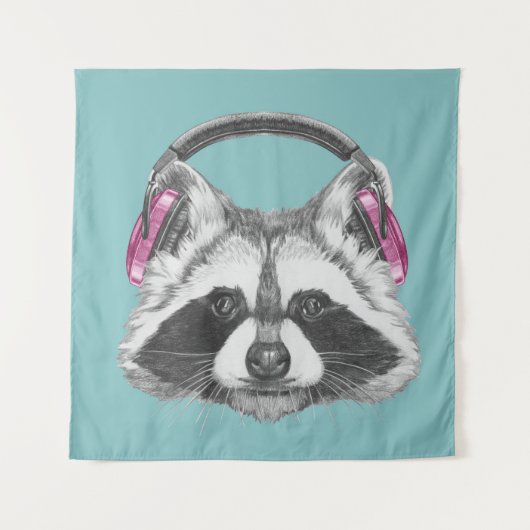 Hoofdtelefooncel Wandkleed (Voorkant)