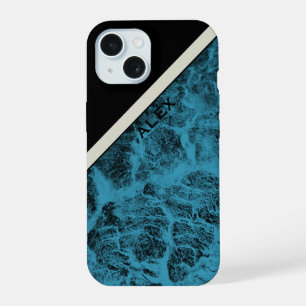 Hoofdtelefoonhoes "Hout Turquoise" iPhone 15 Case