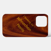 Hoofdtelefoonhoes - Houtstructuur met naam Case-Mate iPhone Case (Achterkant (horizontaal))