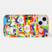 Hoofdtelefoonhoes  iPhone 15 case (Achterkant horizontaal)