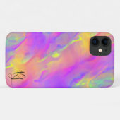 Hoofdtelefoonhoes met neonstroom en persoonlijke a Case-Mate iPhone case (Achterkant (horizontaal))