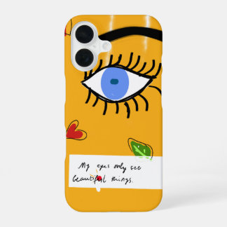 Hoofdtelefoonhoes met positieve bevestiging iPhone 16 hoesje