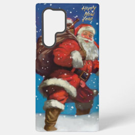 Hoofdtelefoonhoes Santa Clause gelukkig nieuwjaar  Samsung Galaxy Hoesje